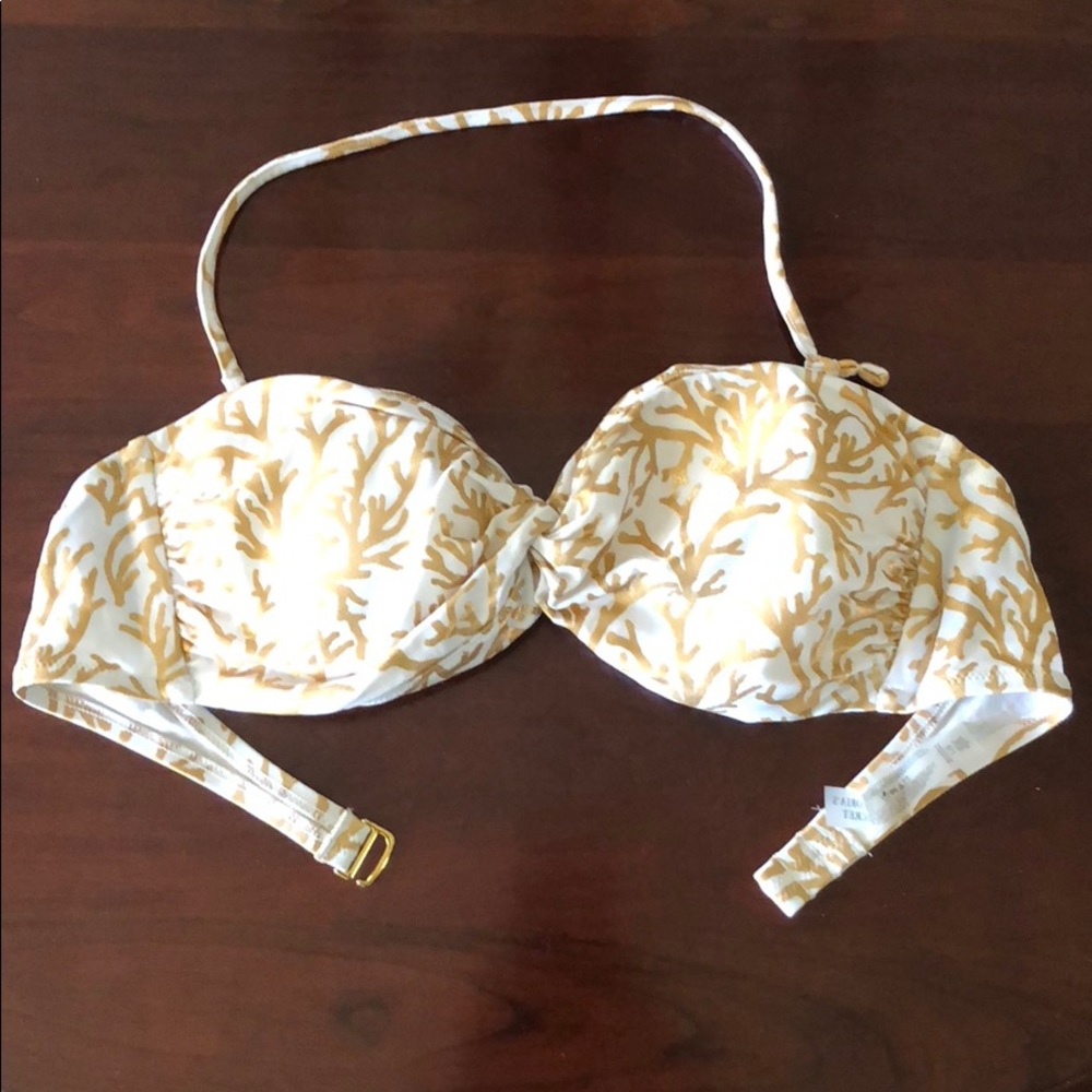 Victoria’s secret coral strapless bikini top